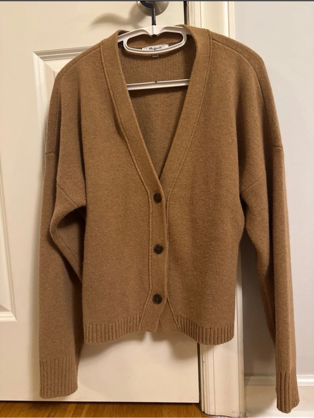 Madewell Tan V-Neck Cardigan XL